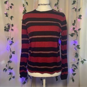 Mall goth Striped long sleeve